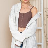 SHEWIN Oversized Sweatshirt for Women Loose Fit Casual Long Sleeve Button Hooded Sweatshirts Hoodies with Pocket - Image 5