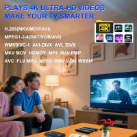 4K Ultra HD Media Player & HDD Enclosure 2-in-1 - Play H.265/HEVC H.264/AVC MP4 MKV Videos MP3 Music JPG Photos, 4K 60fps HDMI, Analog AV Etc,Supports 2"/2.5"/3" SATA HDDs with USB/SD Card Expansion - Image 5
