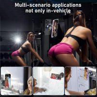 Vacuum Magnetic Phone Holder, 360° Adjustable Magnetic Car Mount, Foldable Portable Suction Cup Cell Phone Mount for Car/Gym/Mirror/Shower, Compatible with All Smartphones & All Car Models - Image 8