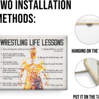 Wrestling Poster Canvas Wall Art for Home Bedroom Decor, Motivational Wrestling Life Lessons Canvas Print Painting Wrestler Gifts for Men 8x10 Inch - Image 3