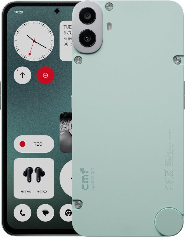 CMF Phone 1 8+128GB - Unlocked Smartphone with 50 MP Rear Camera with Ultra XDR, 6,67" Super AMOLED Display and Nothing OS 2.6 - Light Green