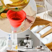 4 Pack Collapsible Silicone Funnels Kitchen Use Foldable Food Grade Liquid Transfer Tools Oil Water Spice Jar Bottle Filling - Image 5