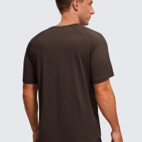 CRZ YOGA Mens Lightweight Athletic T-Shirts Moisture Wicking Running Workout Shirt Short Sleeve Gym Tops - Image 2