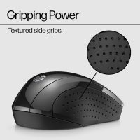 HP X3000 G3 Wireless Mouse - Black, 15-Month Battery, Side Grips for Control, Travel-Friendly, Blue LED, Powerful 1600 DPI Optical Sensor, Compatible with Wins PC/Laptop, Mac, Chromebook (683N7AA) - Image 5