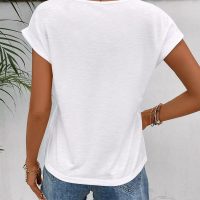 Bliwov Womens Tops Lace Cap Sleeve T Shirts Casual Trendy Cute Summer Spring Outfits Plus Size Beach Vacation Fashion Clothes - Image 2