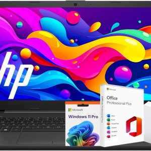 HP 15 Laptop(Include 1 Year Office 365), 16GB RAM, 1TB SSD, 15.6" FHD 1080p IPS Display, AMD Dual Core Processor, Ethernet Port RJ-45, SD Card Reader, Windows 11 Pro, WOWPC Recovery USB