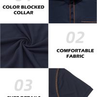 Men's Polo Shirts Short Sleeve Golf Polo T Shirt Lightweight Casual Button Down Shirts Summer Collared with Pocket - Image 6