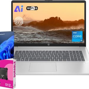 HP Essential 17.3 Copilot Ai Laptop | 17.3" HD+ Touchscreen | Intel Core i5-1334U | 32GB RAM | 2TB SSD | Fingerprint | HDMI | Wi-Fi 6 | Windows 11 Pro | Bundle with ADATA 512GB External SSD