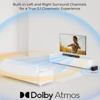 ULTIMEA 5.1CH Surround Sound Bar with Subwoofer, Dolby Atmos, VoiceMX, BassMX, APP, 300W Soundbar for Smart TV, Home Theater Surround Sound System for TV, BT 5.4, Poseidon M60 (2025 Model) - Image 3