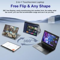 jumper 16 inch Convertible Laptop, 2 in 1 Laptop Computer with IPS FHD 360 Degree Touchscreen, 16GB DDR4 640GB Storage, Fingerprint Reader, WiFi 6, 53.2WH, Backlit Keyboard, Type-C, 1 Year Office 365 - Image 3