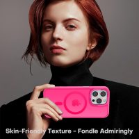 Newfuture Designed for iPhone 16 Pro Max Case with Magnetic [13 FT Military Drop Protection] [Compatible with Magsafe] Slim Translucent Matte Shockproof with Anti-Fingerprint Phone Case, Hot Pink - Image 7