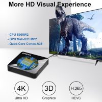 GREVA Android TV Box 11.0 4K Android Box 4GB RAM 32GB ROM with 2.4G/5G Dual WiFi and BT 5.0 Smart TV Box Amlogic S905W2 Support 1080P Ultra HDR 4K Streaming Media Player - Image 3