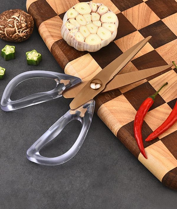 Stainless Steel Scissors, Transparent Handle Household Shears