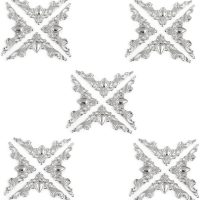 20pcs Antique Corner Protectors Metal Corner Protector Decorative Corner For Book Furniture Dressers Jewelry Boxes (silver white) - Image 2