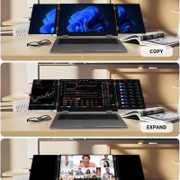 Triple Screen Laptop,16” Main + Dual 10.5” Monitors, Core i7-1270P, 32GB RAM,2TB SSD, Windows 11 Pro,Wi-Fi 6,BT 5.2,Face & Fingerprint Unlock,USB-C,HDMI for Business/Design/Stock Trading - Image 2