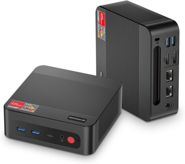 P4 Light Gaming Mini PC, Ryzen 7 5825U, 32GB RAM 1TB SSD, 11 Pro Triple 4K 60HZ Displays Desktop Computers, Support PS3 Emulator Micro PC, HDMI+DP+Type-C, WiFi 6E, BT5.2, Dual 2.5GbE LAN