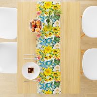 Spring Summer Floral Table Runner Kitchen Dining Table Decoration,13 x 72 Inches - Image 5