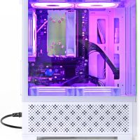 LXZ Desktop PC Computer AMD Ryzen 7-5700G 8 core 3.9GHz, 16G DDR4 RAM, 512GB NVME SSD, Tower Computer with Power Supply 400W for Home and Office (White) - Image 8