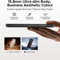 DOOGEE Blade 20 Turbo AI 5G Rugged Phone Unlocked,10300mAh/33W,Android 15 Rugged Smartphone,32GB+256GB/TF 2TB,Dimensity 7050,6.6”HD + 90Hz,50MP+16MP,Face ID/NFC/WiFi6/IP68/IP69K/3 Card Slot,Black - Image 6