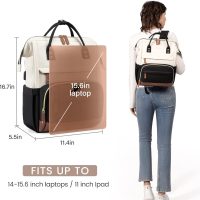 LOVEVOOK Laptop Backpack for Women, 15.6 Inch Work Business Backpacks Purse With Large Capacity, Waterproof Nurse Bag College Bookbag for School, Waterproof Casual Daypack for Travel - Image 6