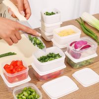 2Pcs Mini Food Storage Containers, Reusable Small PE Storage Container Jars with Lids | Perfect for Snacks, Sauces, Candy (Rectangular Square, 8x8x4cm) - Image 5