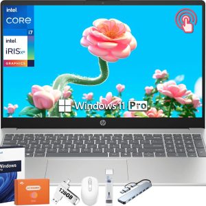 HP 15.6 Touchscreen Business Laptop, 15.6" FHD Touch Display, Intel 13th Gen i7-1355U, 32 GB DDR4 RAM, 1 TB SSD, Iris Xe Graphics, Fast Charge, Windows 11 Pro