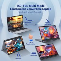 2 in 1 Laptop Computer, 15.6 Inch Convertible Laptop, 16GB DDR4 RAM 512GB SSD Touchscreen Laptop, AMD Ryzen R3 3200U, AMD Radeon, FHD 1920x1080, 360° Rotating Touch Screen, WiFi 5, Backlit Keyboard - Image 6