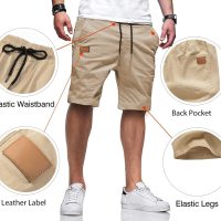 JMIERR Mens Casual Shorts - Cotton Drawstring Summer Beach Stretch Twill Chino Golf Shorts - Image 3