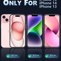 FNTCASE for iPhone 15 Case: for iPhone 14 & iPhone 13 Case | Magnetic Frosted Translucent Slim Shockproof Cell Phone Cover | Military Grade Protection Drop Proof Tough Protective Cases - LightPink - Image 2