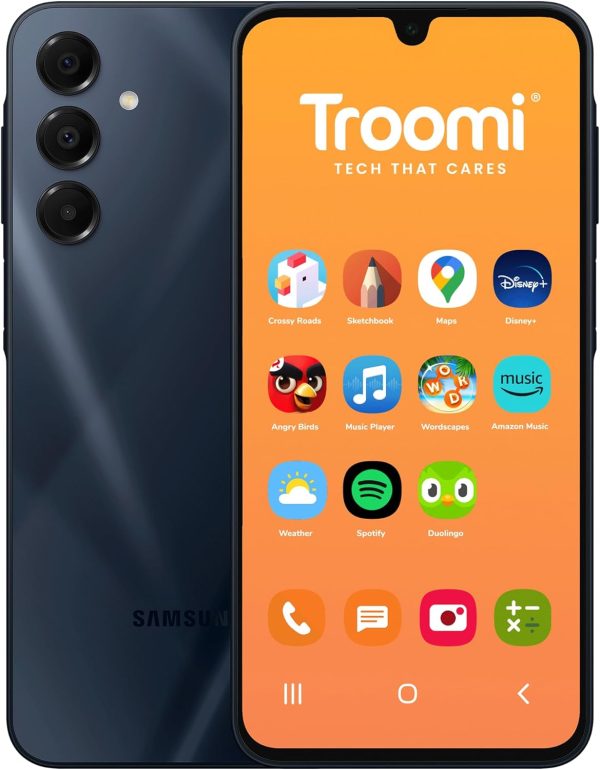 Phone for Kids and Teens – Galaxy A16 Smartphone (2025 Model) with Parental Controls, GPS Tracking, Text Monitoring & Content Filtering – 10,000+ Apps, No Contract, Activation Fee Required
