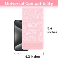 Airplane Phone Holder Mount, Travel Essentials Flexible Phone Holder, Airplane Tablet Holder for Flying, Desk, Compatible with iPhone, Smartphone, Tablet, Pink - Image 3