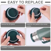 4pcs Gasket Replacement for Stanley Classic 24oz Food Jar, Silicone Cap Sealing Ring Gaskets Seal Parts Rubber Leak-Proof Bottle Lid O Ring for Thermos Compatible with Stanley Classic 24oz BPA Free - Image 3
