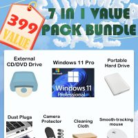 HP All-in-One Computer - 21.5'' FHD Anti-Glare Display, Home Desktop PC, Win 11 Pro, Wired KB & Mouse, Wi-Fi 6, Bluetooth, Intel Celeron J4025, HD Webcam (32GB RAM | 1TB SSD) - Image 2