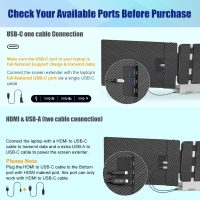 Laptop Screen Extender, 14" FHD 1080P IPS Laptop Monitor Extender Dual Screen, Portable Monitor for Laptops 13-17" with USB-C/HDMI Port, Plug n Play for Windows/Mac/Android/Switch/PS5 - Image 4