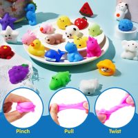 JOYIN Mochi Squishy Toys Set, Random 25 Pack Mini Squishy Mochi, Party Favors for Kids, Kawaii Stress Relief Toys, Basket Stuffers, Goodie Bags Fillers, Birthday Gifts, Classroom Prizes - Image 2