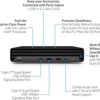 HP Elite Mini 800 G9 MFF PC Business Desktop Computer, 14th Gen Intel 14-Core i5-14500 (Beat i7-14700T), 32GB DDR5 RAM, 1TB PCIe SSD, WiFi 6, Type-C, 2 DisplayPorts, HDMI, Windows 11 Pro, Wendbo - Image 5