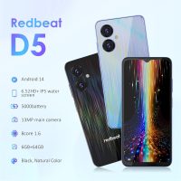 redbeat D5 Unlocked Android 14 Cell Phones 8-core 1.6GHz Processor 6.52 Inch IPS, 5000mAh, 6GB RAM 64GB ROM Expandable 1TB, 13MP + 5MP Camera, Dual 4G SIM Slots, GPS, Type-C, WiFi, Bluetooth 5.0 - Image 2