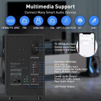 Bobtot Surround Sound Systems Home Theater System - 1200 Watts Peak Power 10" Subwoofer 5.1/2.1 Wired Audio Stereo Speakers Strong Bass with HDMI ARC Optical AUX Bluetooth Input - Image 6