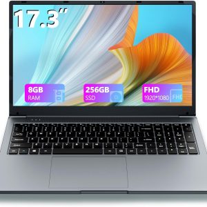 17 Inch Laptop, Laptop Computer, Win 11,8GB RAM 256GB SSD, Celeron Quad-Core Processor(Up to 2.9GHz),IPS Full HD Display with, Type-C, Wi-Fi, USB3.0 (17 inch-256G)