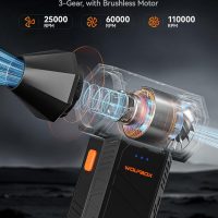 WOLFBOX MF50 Electric Air Duster-110000RPM Super Power Cordless Air Duster, 3-Gear Adjustable Mini Blower with Fast Charging, Dust Blower for Computer, Keyboard, House, Outdoor and Car - Image 2