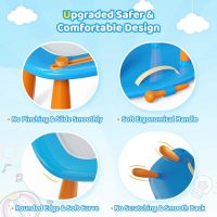 Kikidex Magnetic Drawing Board, Toddler Girl Toys for 1-2 Year Old, Doodle Board Pad Learning and Educational Toys for 1 2 3 Year Old Baby Kids Birthday Gift(Light Blue) - Image 4