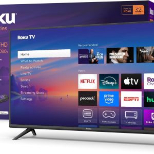 Roku Smart TV 2025 – 32-Inch Select Series, 1080p Full HD TV – Roku TV with Voice Remote – Flat Screen LED Television with Wi-Fi for Streaming Live Local News, Sports, Family Entertainment