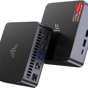 KAMRUI AM21 Mini Gaming PC Ryzen 9 6900HX (Up to 4.9Ghz), Mini Desktop Computer, 16GB DDR5 4800 MHz 512GB SSD, Dual LAN, Dual NVMe PCIe 4.0 SSD Slots, WiFi 6, BT5.2, 4K@60Hz ，Business, Office, Home