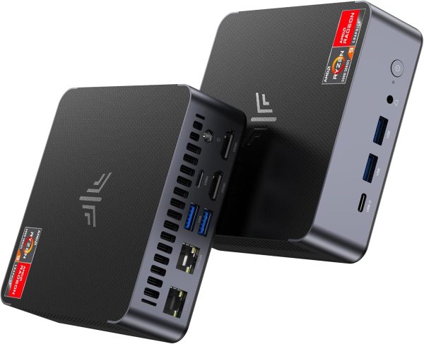 KAMRUI AM21 Mini Gaming PC Ryzen 9 6900HX (Up to 4.9Ghz), Mini Desktop Computer, 16GB DDR5 4800 MHz 512GB SSD, Dual LAN, Dual NVMe PCIe 4.0 SSD Slots, WiFi 6, BT5.2, 4K@60Hz ，Business, Office, Home