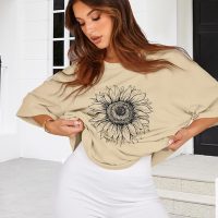 Womens Oversized Tshirt Graphic Tees Crew Neck Summer Short Sleeve Loose Fit Tops - Image 4