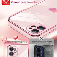 LeYi for iPhone-11 Phone Case: 2 Pack Screen Protector, Wireless Charging, Full Camera Lens Protection, Love Heart Plating Women Cute Luxury Shockproof Cover funda para i Phone iohone iphone11, Pink - Image 2