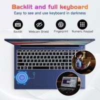 NIMO 17.3" IPS FHD-Laptop, Intel 6 Cores i3-1215U 16GB RAM 256GB SSD (Beat Ryzen 5 7520U, Up to 4.4GHz) Computer with 65W GaN Type C Backlit Keyboard Fingerprint, for Home Student and Business Blue - Image 6