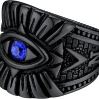 Black Plated Personalized Thumb Rings - Image 5