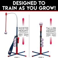 Franklin Sports Grow-with-Me Kids Baseball Batting Tee + Stand Set for Youth + Toddlers - Youth Baseball, Softball + Teeball Hitting Tee Set for Boys + Girls - Image 3