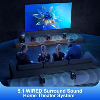 Bobtot Surround Sound Speakers Home Theater Systems - 700 Watts Peak Power 5.1/2.1Wired Stereo Speaker System 5.25" Subwoofer Strong Bass with Bluetooth HDMI ARC Optical Input - Image 3
